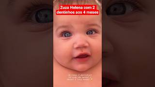 Zuza Helena com 2 dentinhos aos 4 meses #shorts #rafakalimann #nattan