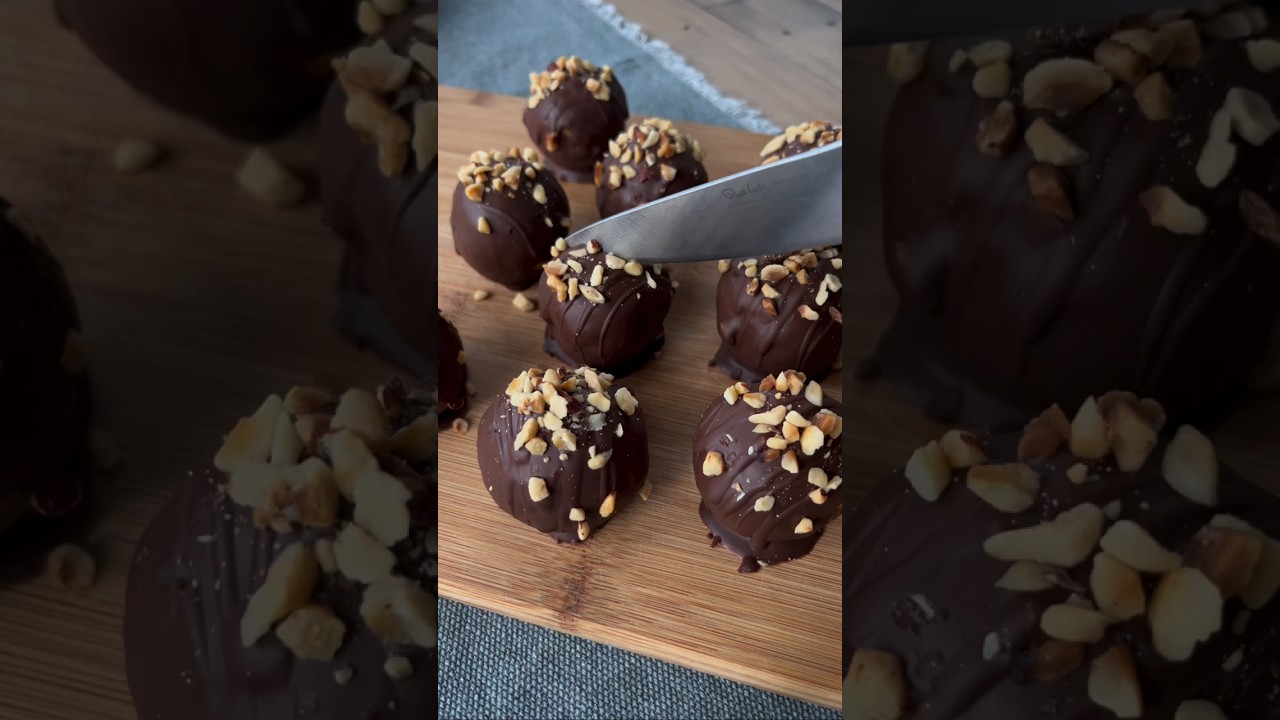 Chocolate pumpkin bites 🎃🍫 || 