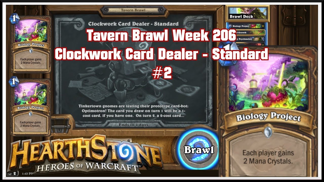 Hearthstone Tavern Brawl Clockwork Card Dealer Standard 2 Week