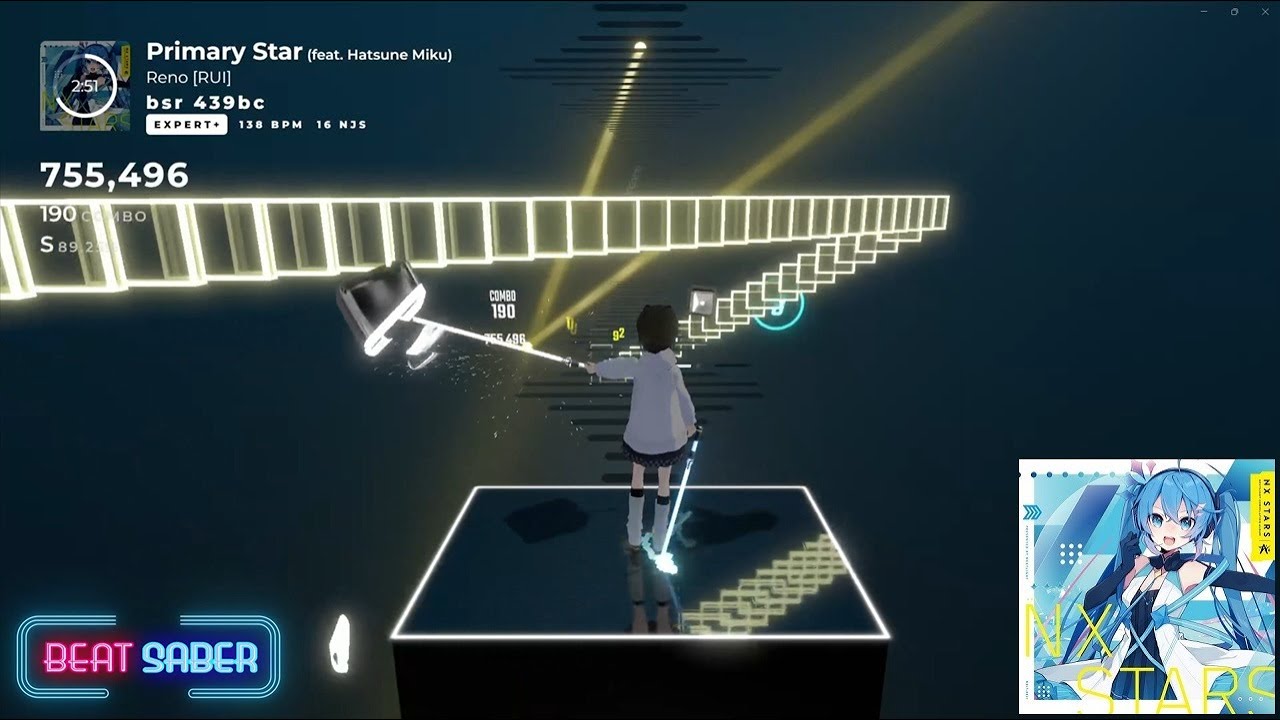 [BEAT SABER]  Primary Star - feat. 初音ミク
