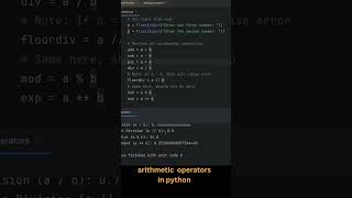 Arithmetic operators in Python