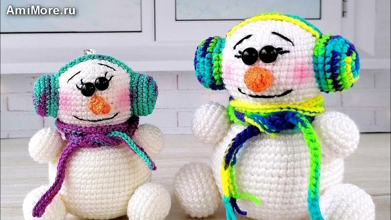 Снеговик крючком мастер класс