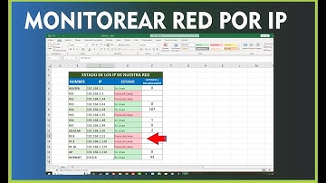 Monitorear sus direcciones IP usando Microsoft Excel