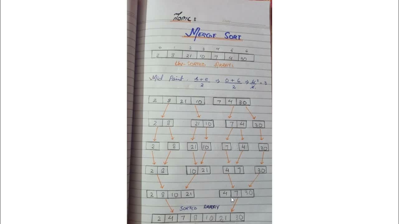 Merge sort using C++ - YouTube
