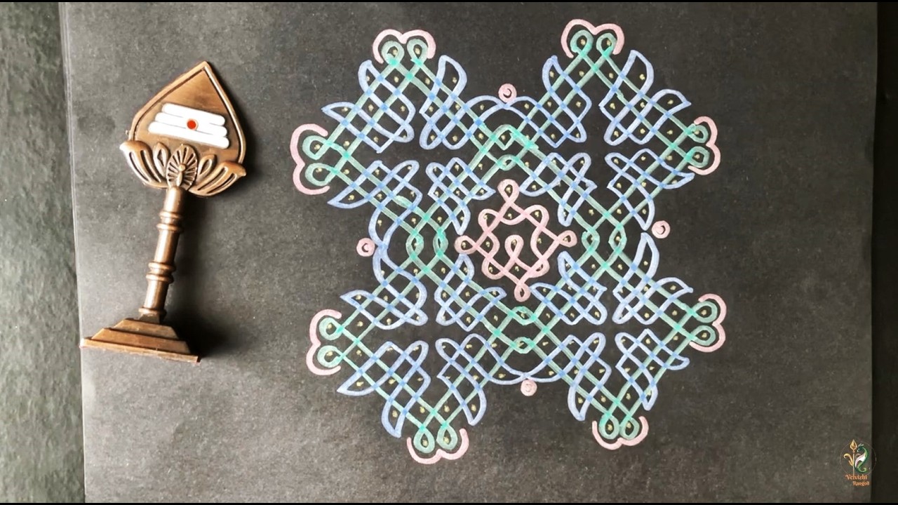 Beautiful Dot Kolam Design | Traditional Daily Pooja Kolam | Simple & Symmetrical Rangoli