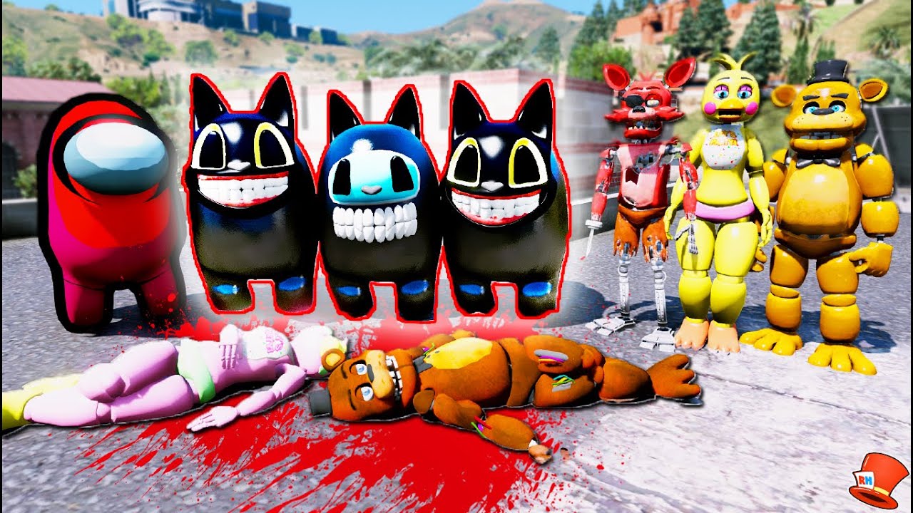 IQ 10,000 SUS CARTOON CAT Among Us VS Animatronics! (GTA 5 Mods FNAF RedHatter) - YouTube