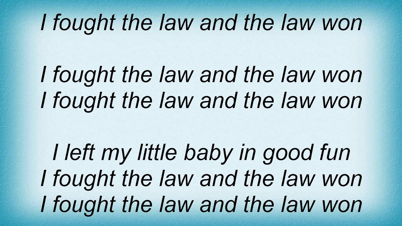 Hank Williams Jr I Fought The Law Lyrics Youtube