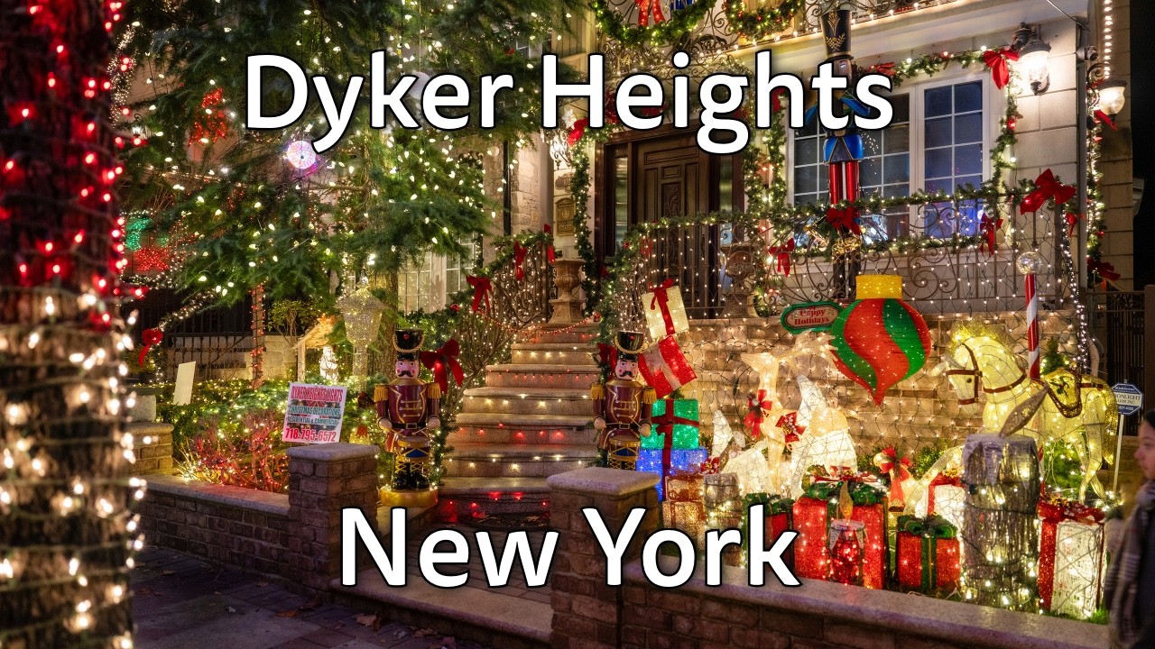 Dyker Heights Christmas Lights, Wonderland in Brooklyn New York | 4k