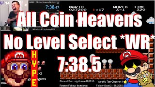[WR] 7:38.528 Super Mario Bros. All Coin Heavens No Level Select