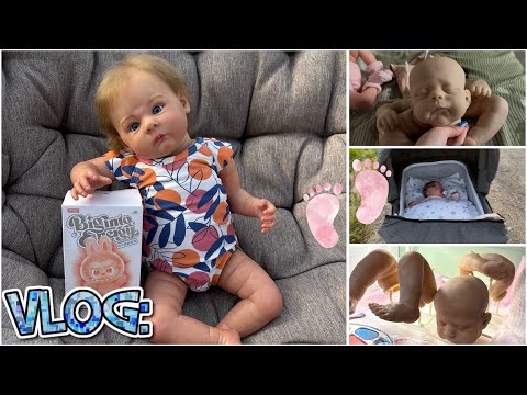 Vlog:Будни мастера реборниста. Много новых покупок! Прогулка с реборном. Купила Монике Лабубу??