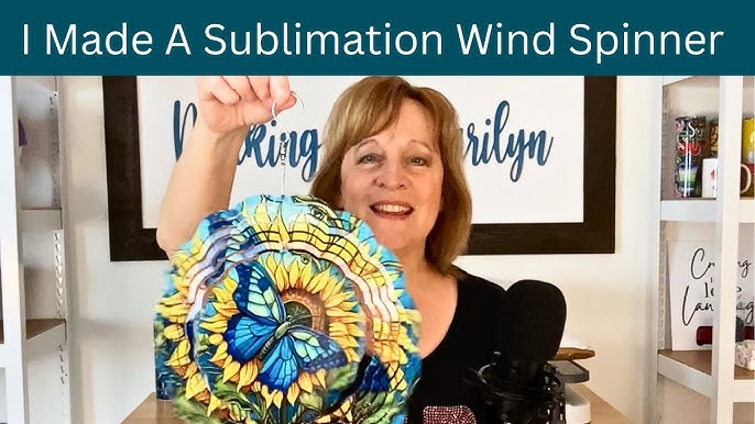 Sublimation on a Circle Wind Spinner Available at Creative Design & Supply  #sublimation 