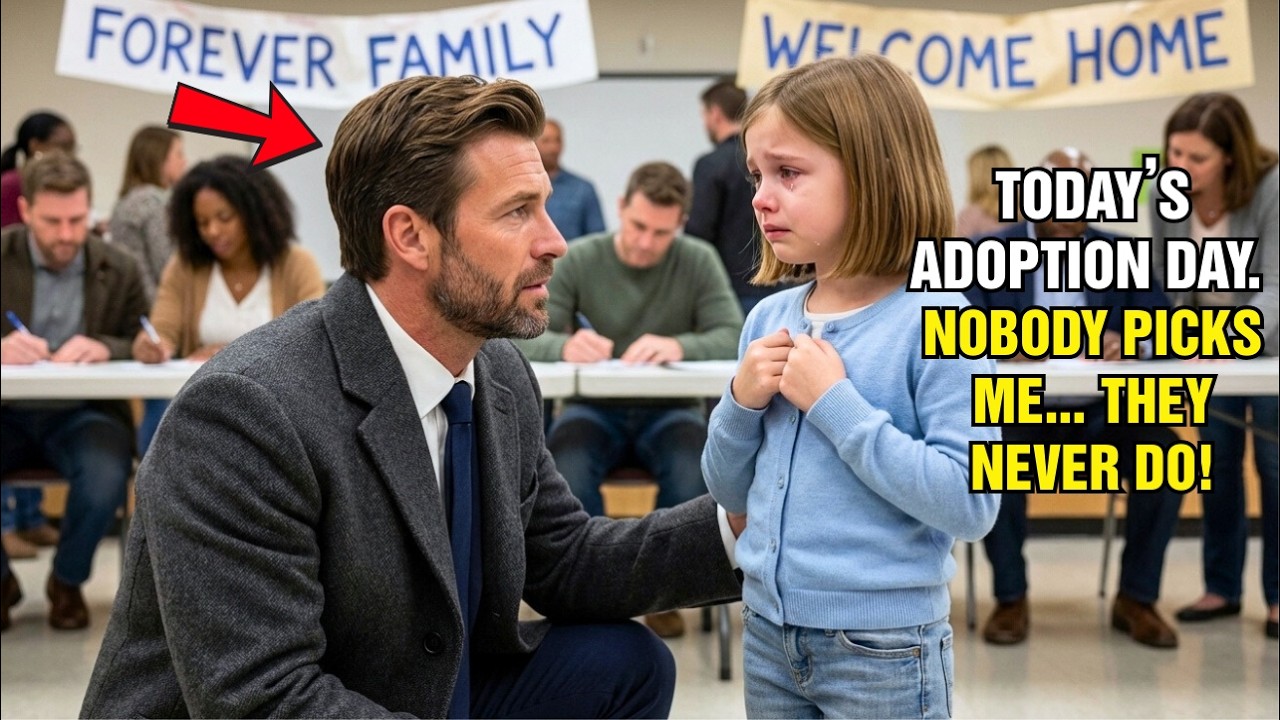 “Nobody Picked Me,” The Little Girl Trembled —Until a Quiet Millionaire CEO Knelt Down and Did This…