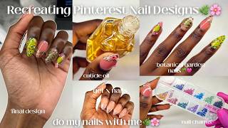 Botanical Spring Nails 🌱🌸 | DO MY NAILS WITH ME | NAIL TUTORIAL | BEGINNER NAIL TECH
