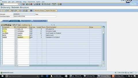 13 SAP ABAP  How to create structure in SAP Dictionary SE11
