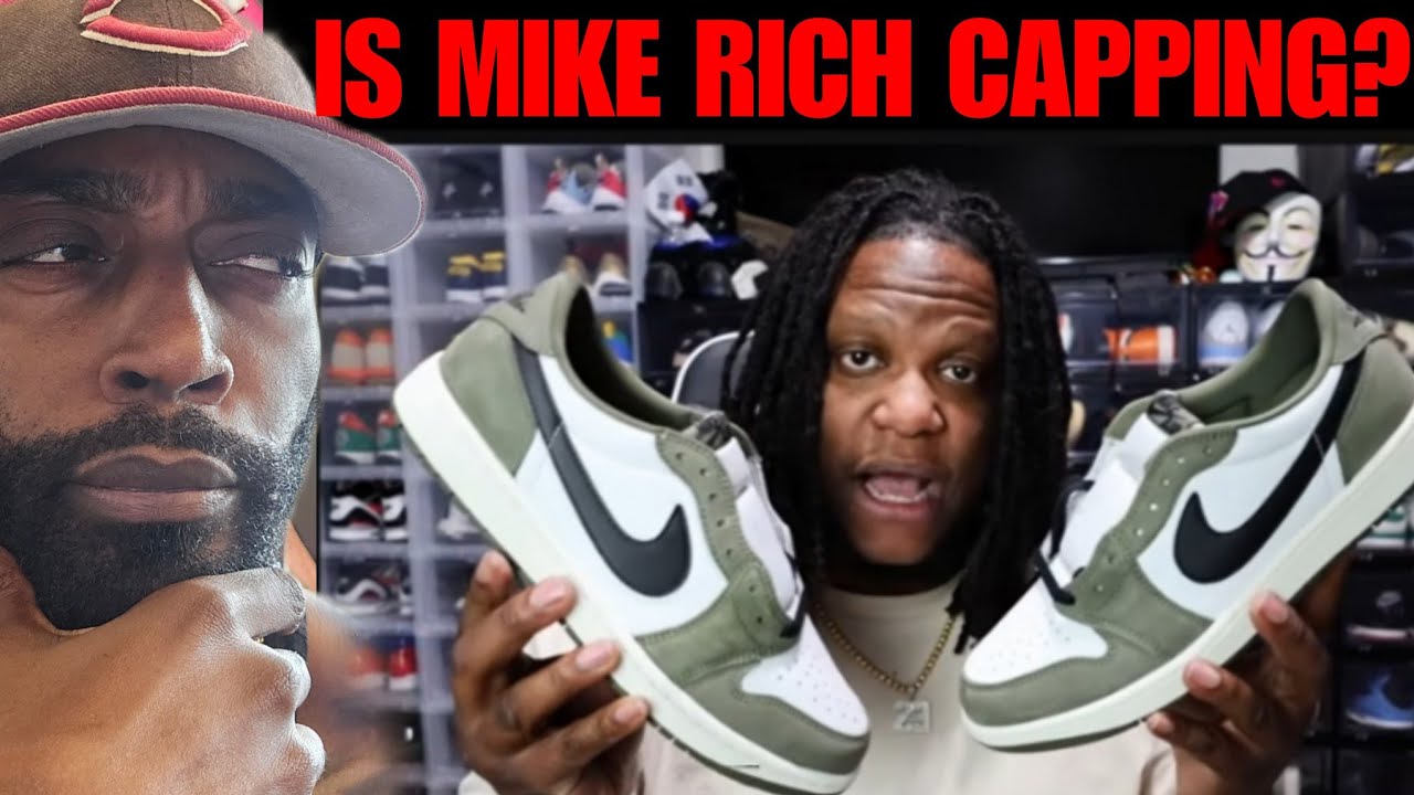 Майк Рич хвастается этими кроссовками Jordan 1 Low Olive Green?
