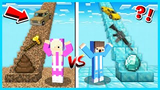 MIPAN & ZUZUZU HARUS PILIH NAIK TANGGA MISKIN VS KAYA DI MINECRAFT!