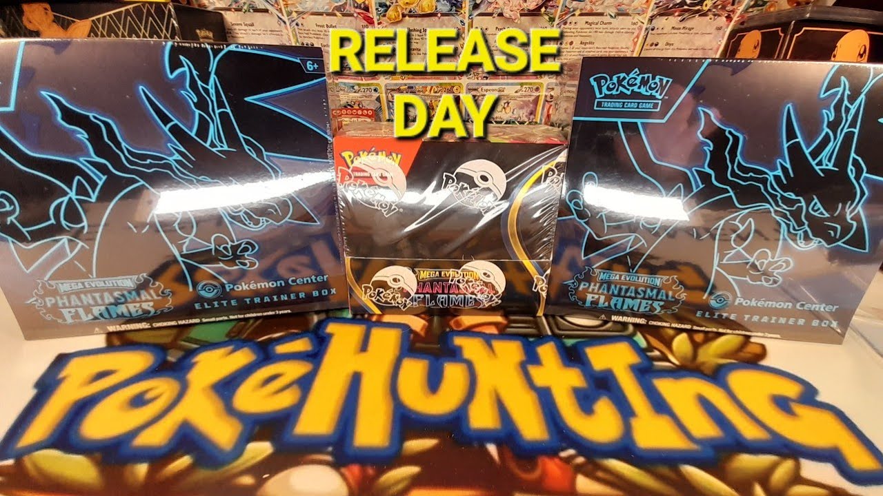 New Phantasmal Flames Pokemon Center Etb's & Booster Box Release Day Pokemon TCG Card Opening 