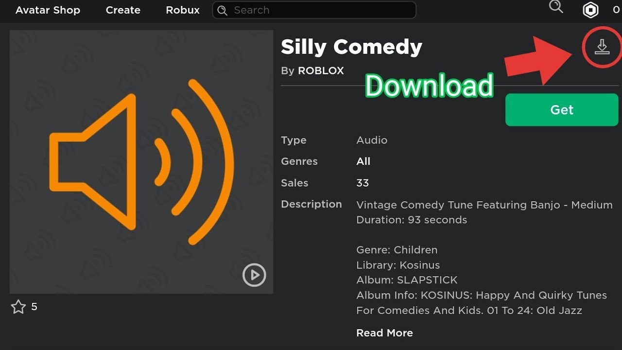 ROBLOX - How To Download Audio From Audio Library (Android Only) 