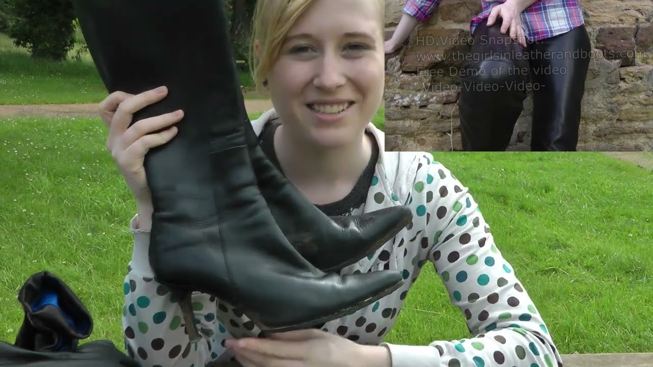 Girls leather gloves leather jacket leather boots leather pants