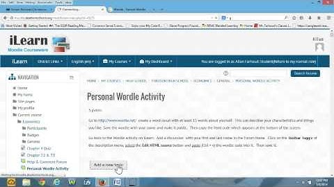Inserting HTML code into Moodle Activities
