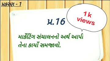 Std:12 B.A. Ch.1 Q.16 માર્કેટિંગ(બજારીય) સંચાલન (Marketing Management)