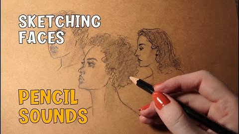 Super Relaxing Sketching Faces - ASMR Video - Brushing & Pencil Sounds