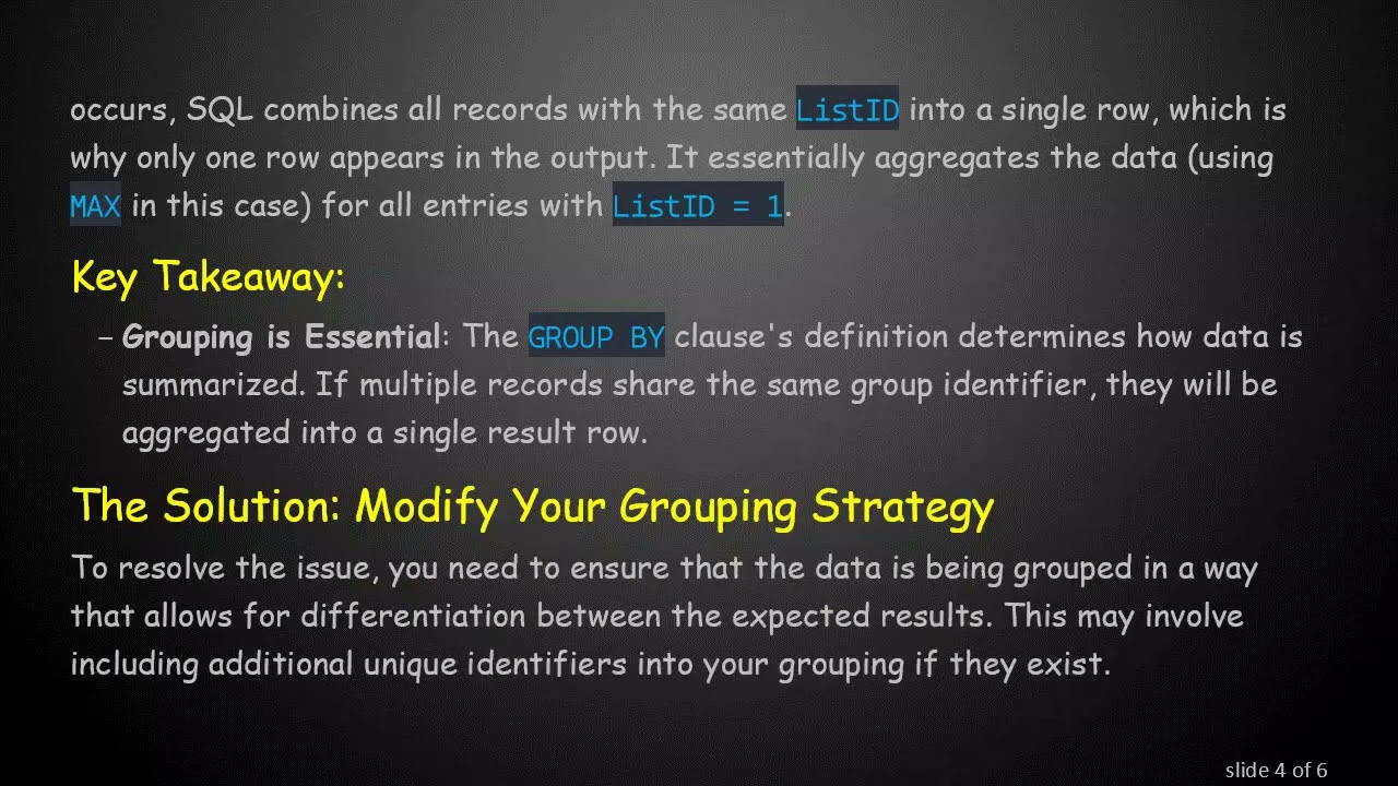 Understanding SQL Conditional Aggregation Issues: Why You Only Get One Row Instead of Two