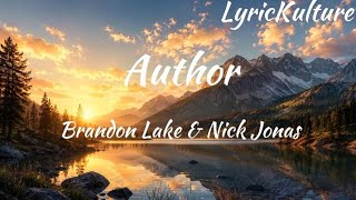 Author by Brandon Lake & Nick Jonas (lyrics)