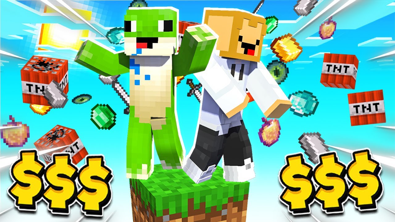 Jesteśmy BOGACI na JEDNYM BLOKU w Minecraft!