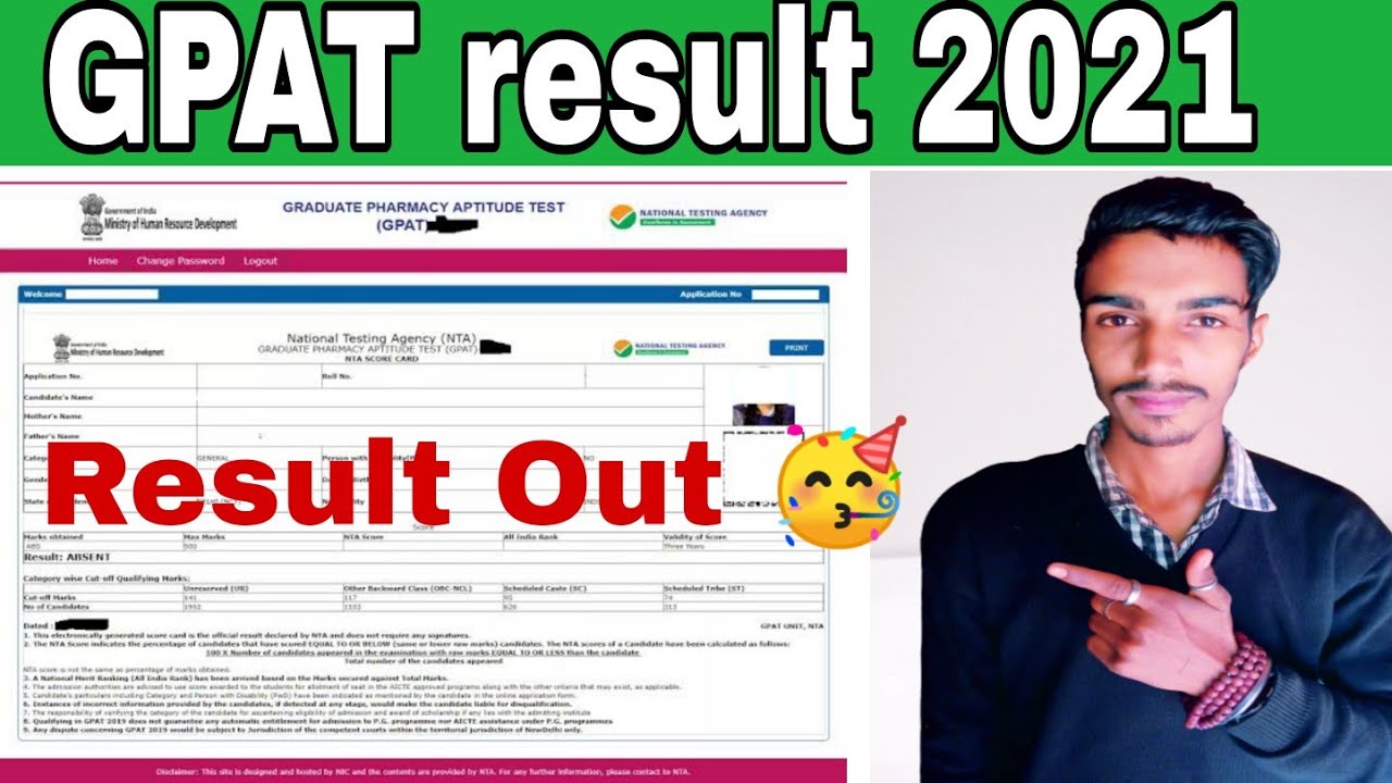 Gpat result 2021 out || Gpat result 2021 | NTA gpat result 2021 || gpat result 2021  score card