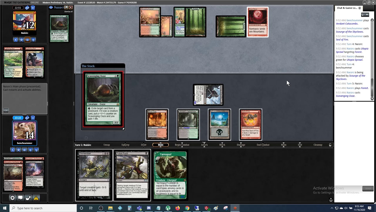 Moon Shadow Match 2 vs Gruul Midrange (Modern Prelim November 16, 2020) [Play-through]