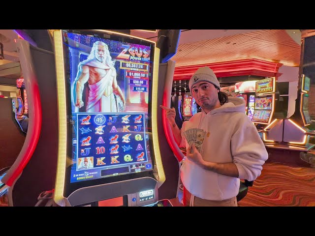 My BIG WIN On This Zeus Power Link Slot Machine! 🤑🙌 class=