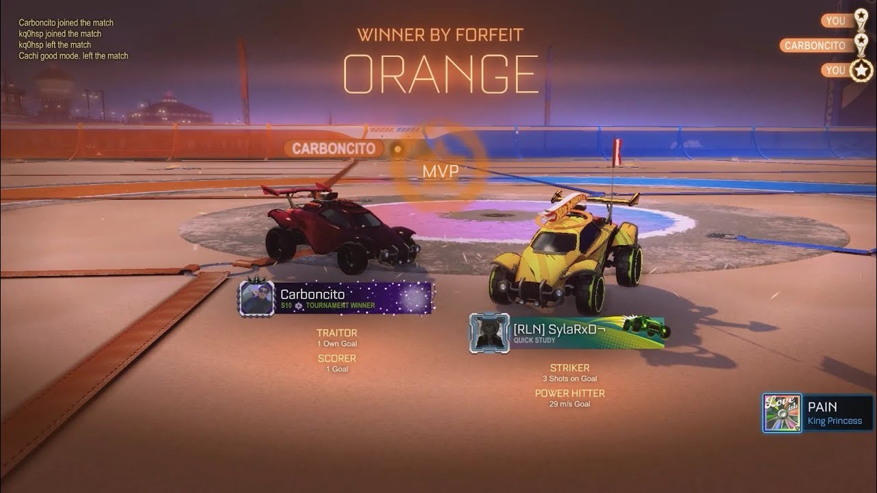 PAIN - KING PRINCESS | PLAYER ANTHEM & MVP | ROCKET LEAGUE