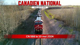 Les trains du CN vu par drone au Saguenay Lac St-Jean