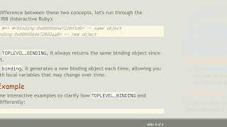 Celebrity Understanding the Difference Between TOPLEVEL_BINDING and binding in Ruby Net Worth