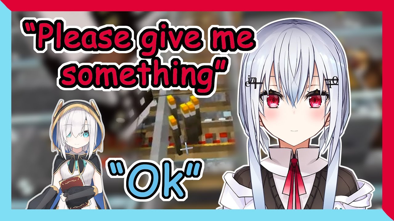 NIJISANJI - Hakase Fuyuki Lost Her Minecraft Account So Ars Gives Her Torches (ENG SUBS)