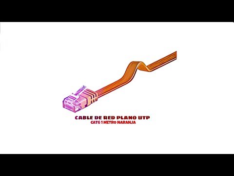 Video de Cable de red plano UTP CAT6 1 M Naranja