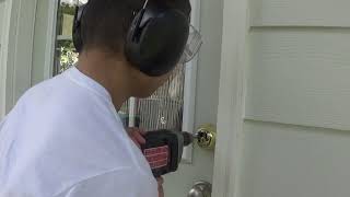 No. 210~ Drilling a Defiant deadbolt (Outside/Do Not Attempt)