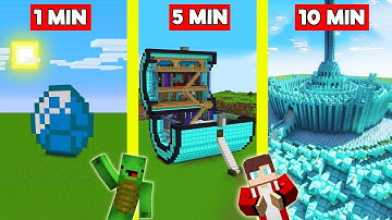 DIAMOND HOUSE Build Challenge - NOOB VS PRO BATTLE - Maizen Mizen Mazien Parody