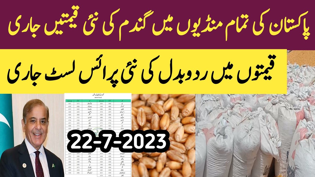 Wheat price in pakistan update today - YouTube