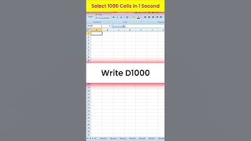 Select 1000 Cells in 5 Second #excel #shortvideo #viral #shorts