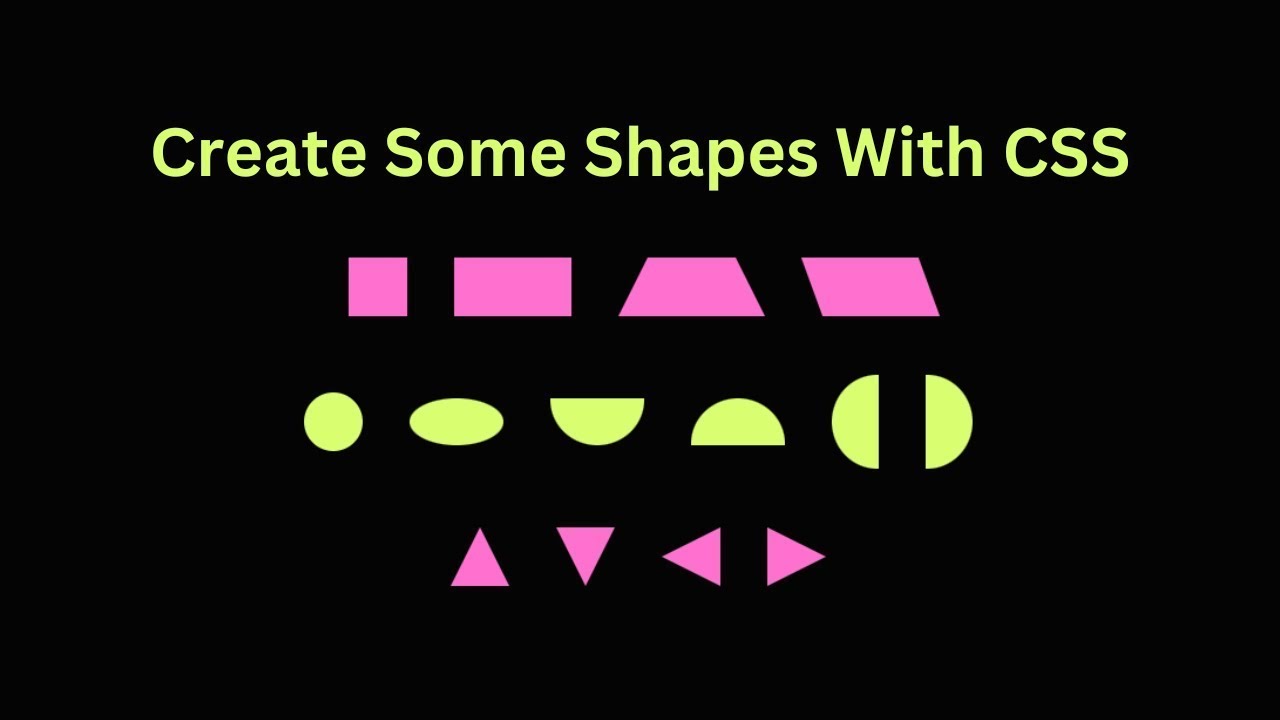how to create different shapes with css. source code is free. - YouTube