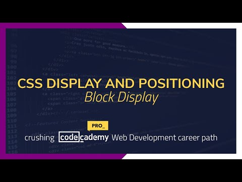Crushing Codecademy PRO WEB DEVELOPMENT career path Challenge - Block Display