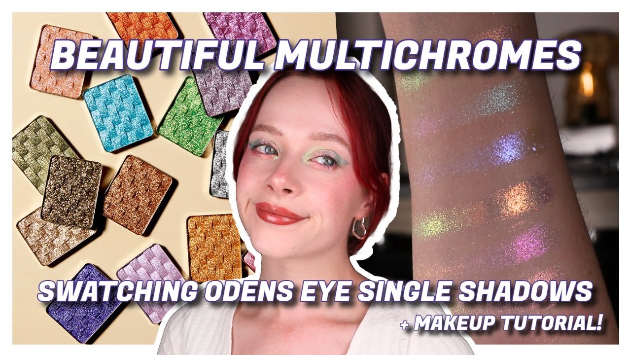 Swatching some CRAZY multichromes! | Oden's Eye Single Shadow Collection + Tutorial