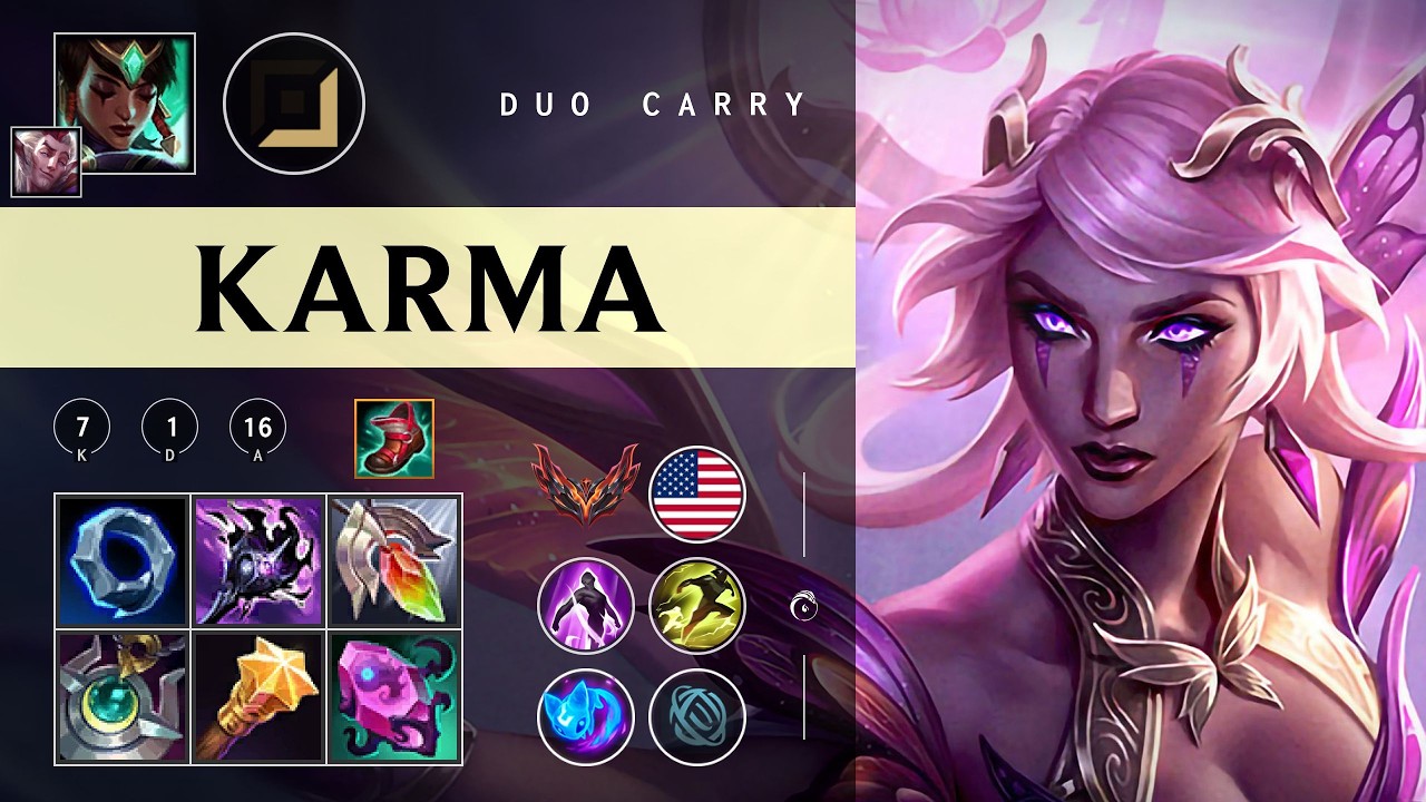 Karma Carry vs Ezreal - NA Grandmaster Patch 26.03