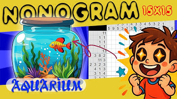 Nonogram Puzzle 15x15 | Can You Guess the Picture? 🐠 (Aquarium Reveal!)