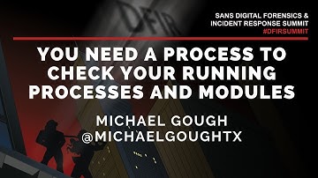 You need a PROcess to check your running processes and modules w/ Michael Gough - SANS DFIR Summit