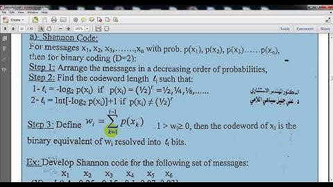 Source coding Variable length code