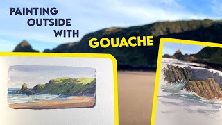 Gouache plein air studies on Scotlands coast!