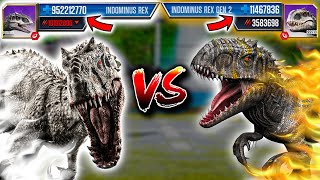 INDOMINUS REX vs INDOMINUS REX GEN 2 LEVEL 999 | Jurassic World: The Game